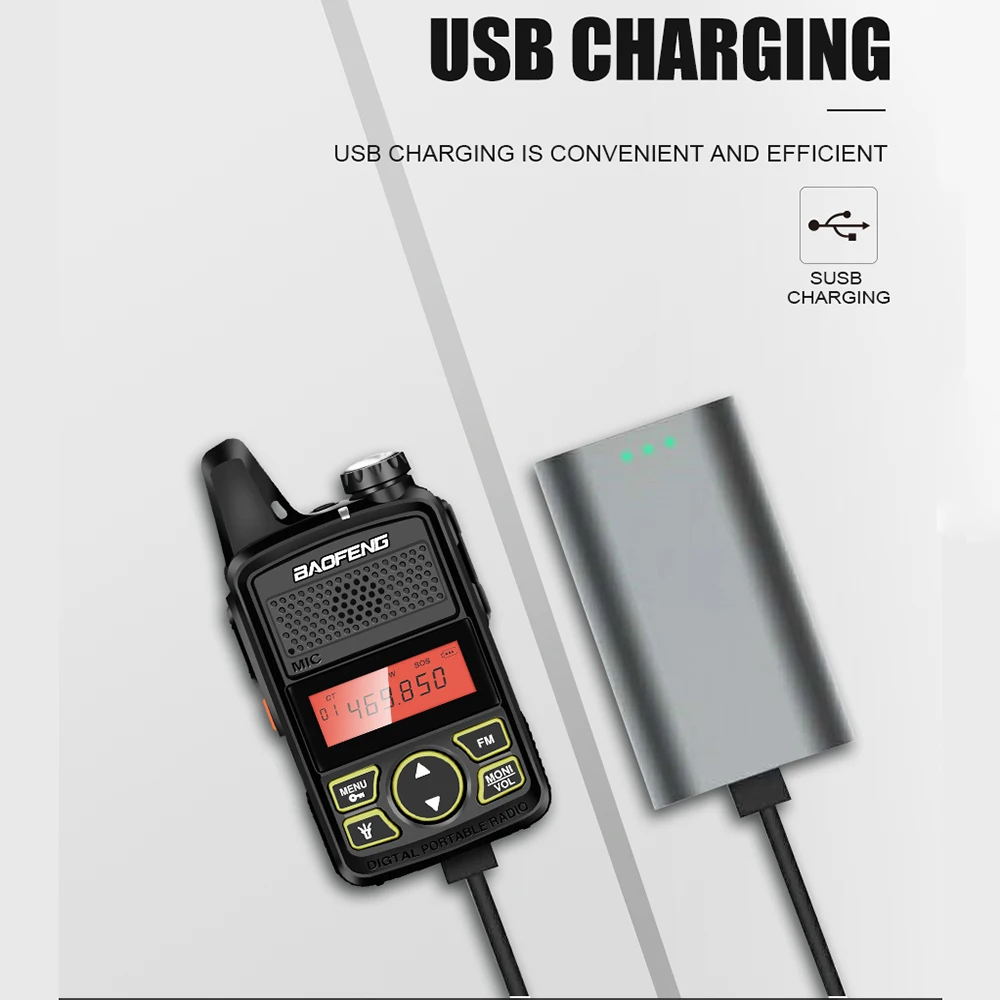 2pcs Original Baofeng bf-t1 Walkie Talkie Mini Kids Adio Uhf Portable Ham Two Way Radio UHF 467.5625-467.7125MHz FM Transceiver