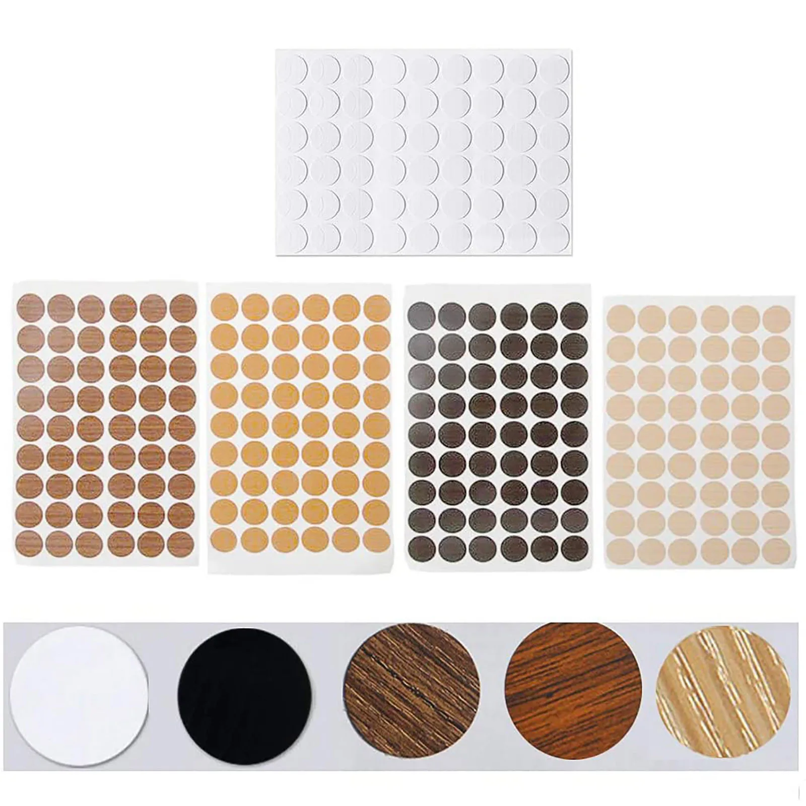 270pc Pvc 21mm Self Adhesive Sticker Screw Hole Beauty Decorative Cover Cap Wood Craft Ornament #T1P | Обустройство дома