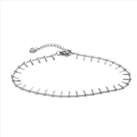 new 304 stainless steel anklets for women men ankle bracelet charms on the leg foot fashion jewelry gift 23cm9 long 1 piece
