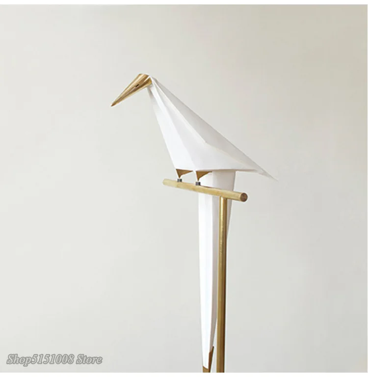 Птица Бумага Напольная Лампа в скандинавском стиле золотой напольный светильник