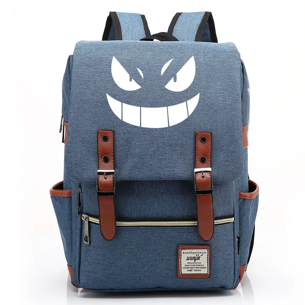 

B1814 Fashion New Cartoon Cute Cokemon Buckle Children School bag Teenagers Student Schoolbags Women Bagpack Men Backpack
