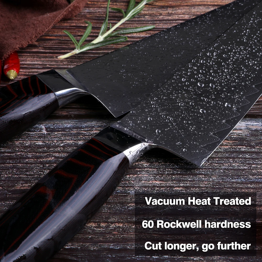 Поварской нож из дамасской стали японские кухонные ножи vg10 master рукоятка kiritsuke G10