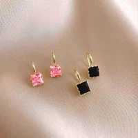 2021 new womens square earrings exquisite simple zircon earrings south korea sexy trend womens jewelry classic small earrings