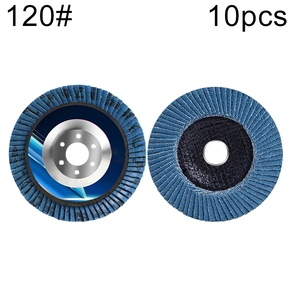 

10Pcs 100mm 60-320 Grits Flap Sanding Disc Grinding Wheels Tool for Angle Grinder