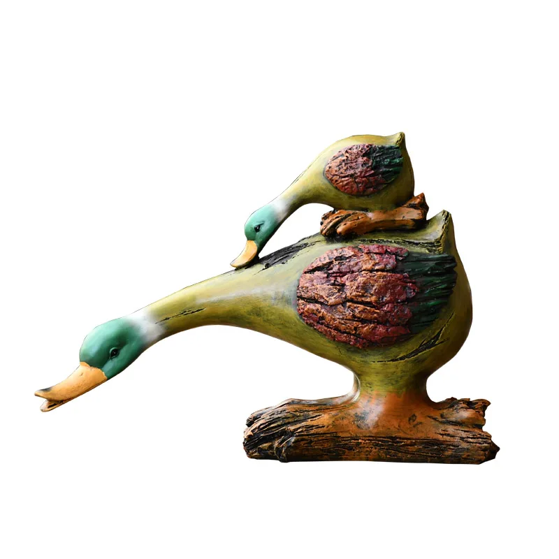 

CUTE WATER ABSORPTION DUCK STATUE RESIN CRAFTS CREATIVE ANIMAL ART SCULPTURE OUTDOOR GARDEN COURTYARD GARDENING DECORATION R2985