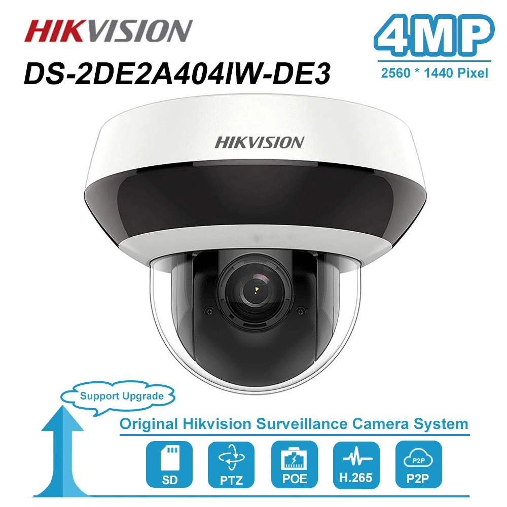 

Hikvision 4MP 2.8-12mm 4x Dome PTZ IP Camera PoE Audio SD Card Slot Outdoor Weatherproof CCTV Surveillance DS-2DE2A404IW-DE3