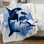 Постельное белье Orcinus Orca, одеяло для кровати, акварельное, на заказ, одеяло, морская Акула, плюшевое одеяло, океанские покрывала, манты