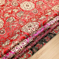 5075cm brocade flower silk sewing fabric cloth for dress diy needlework handmade material fabric