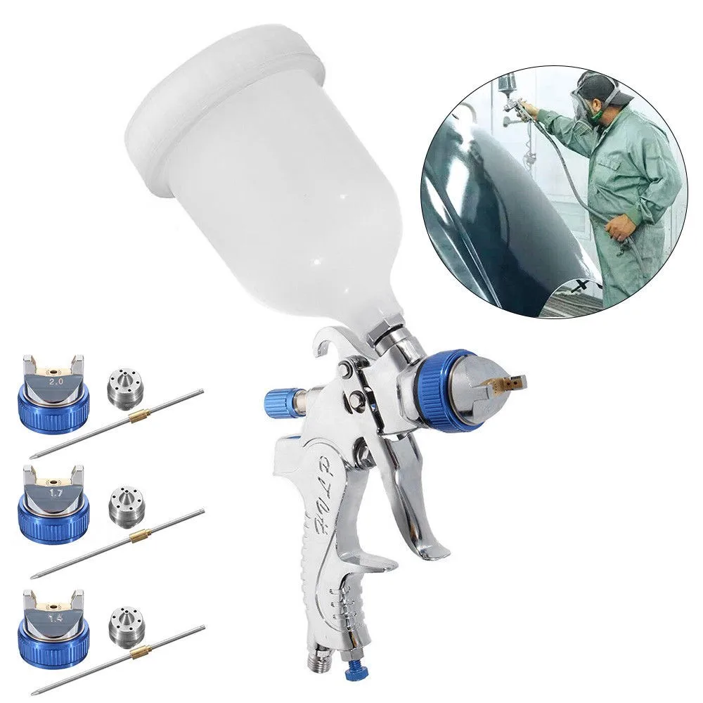 

1.4/1.7/2.0mm Nozzle Pneumatic Spray Gun With Top Paint Pot Gravity Airbrush For Car Painting Car High Atomization Car Tools Hot