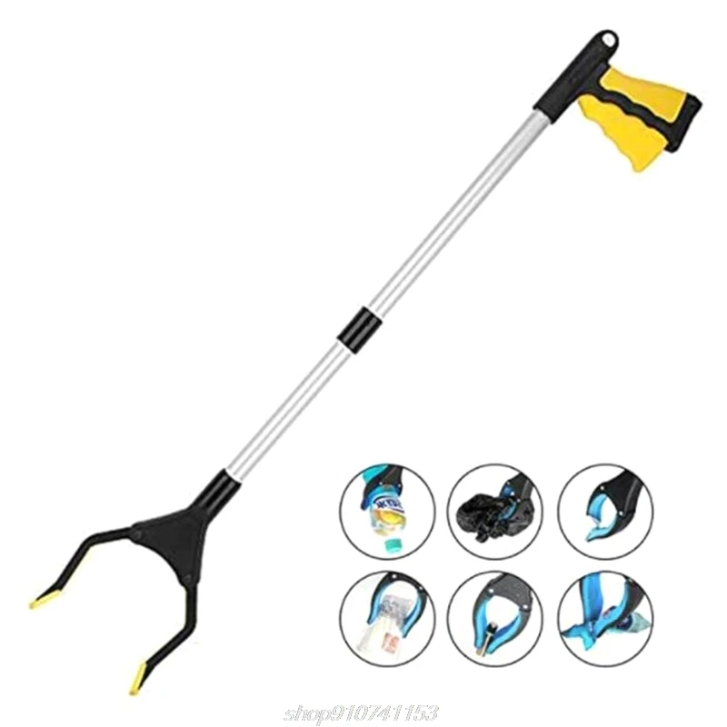 

Foldable Long Trash Clamps Grab Pick Up Tool Curved Handle Garbage Clip Portable Pickup Tool D31 20 Dropshipping