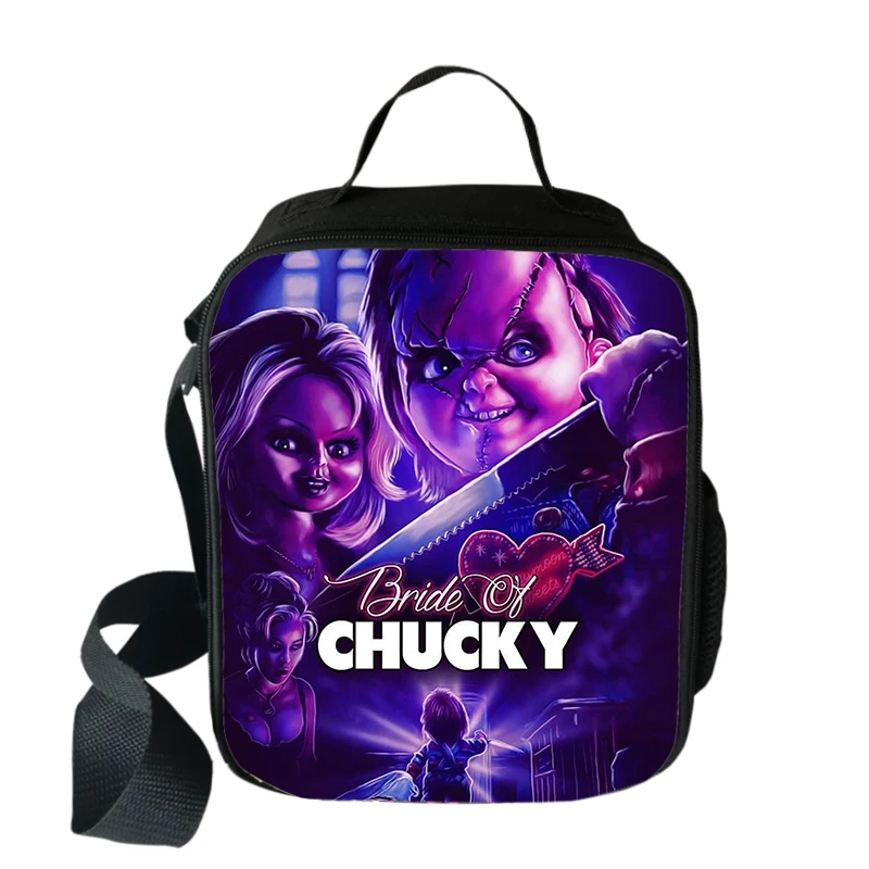 Horror Movie Child's Play Chucky Lunch Bag Women Men Picnic Camping Thermal Insulated Bag Student School Food Storage Bag