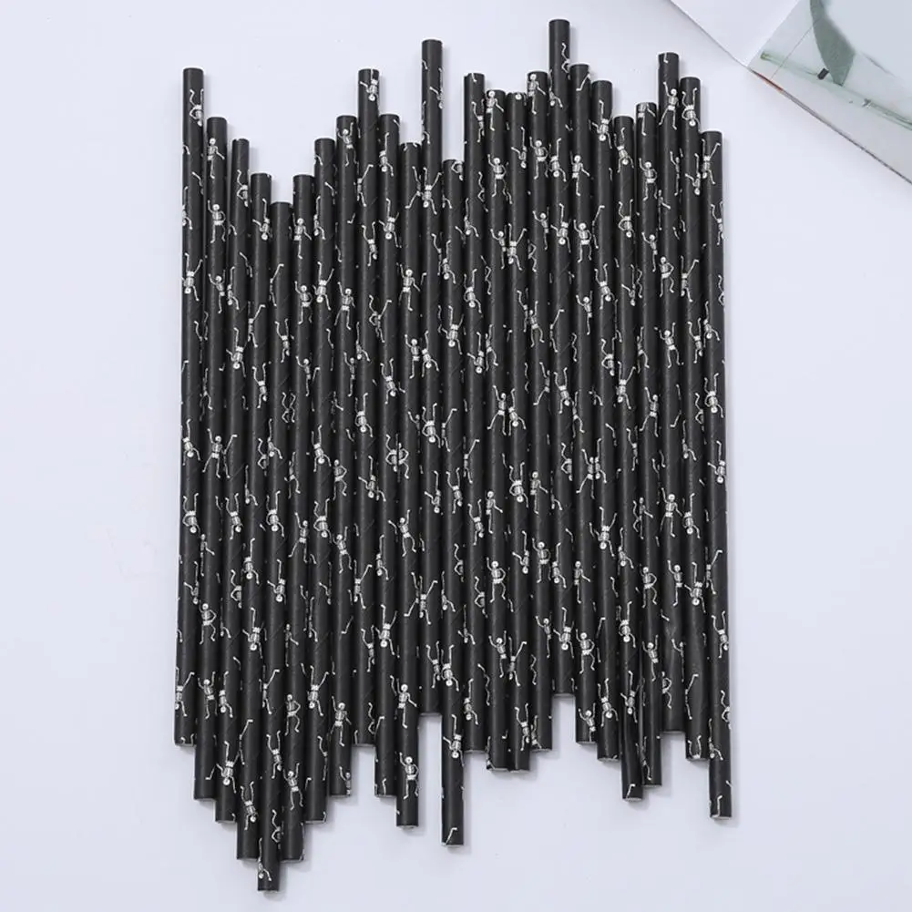 25 шт в виде скелета на Хэллоуин одноразовые бумажные соломинки Свадебный декор