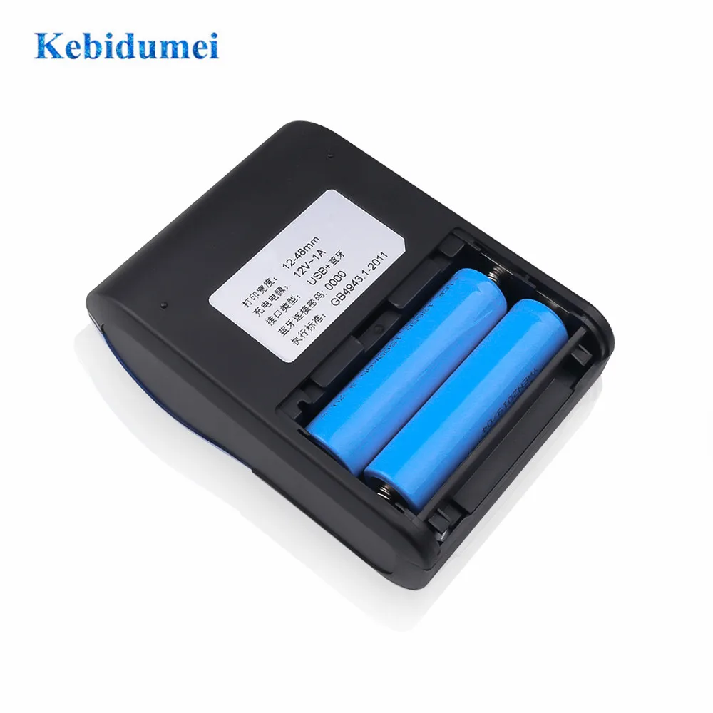 Портативный термопринтер kebidumei карманный Bluetooth принтер мини-квитанция билетов USB