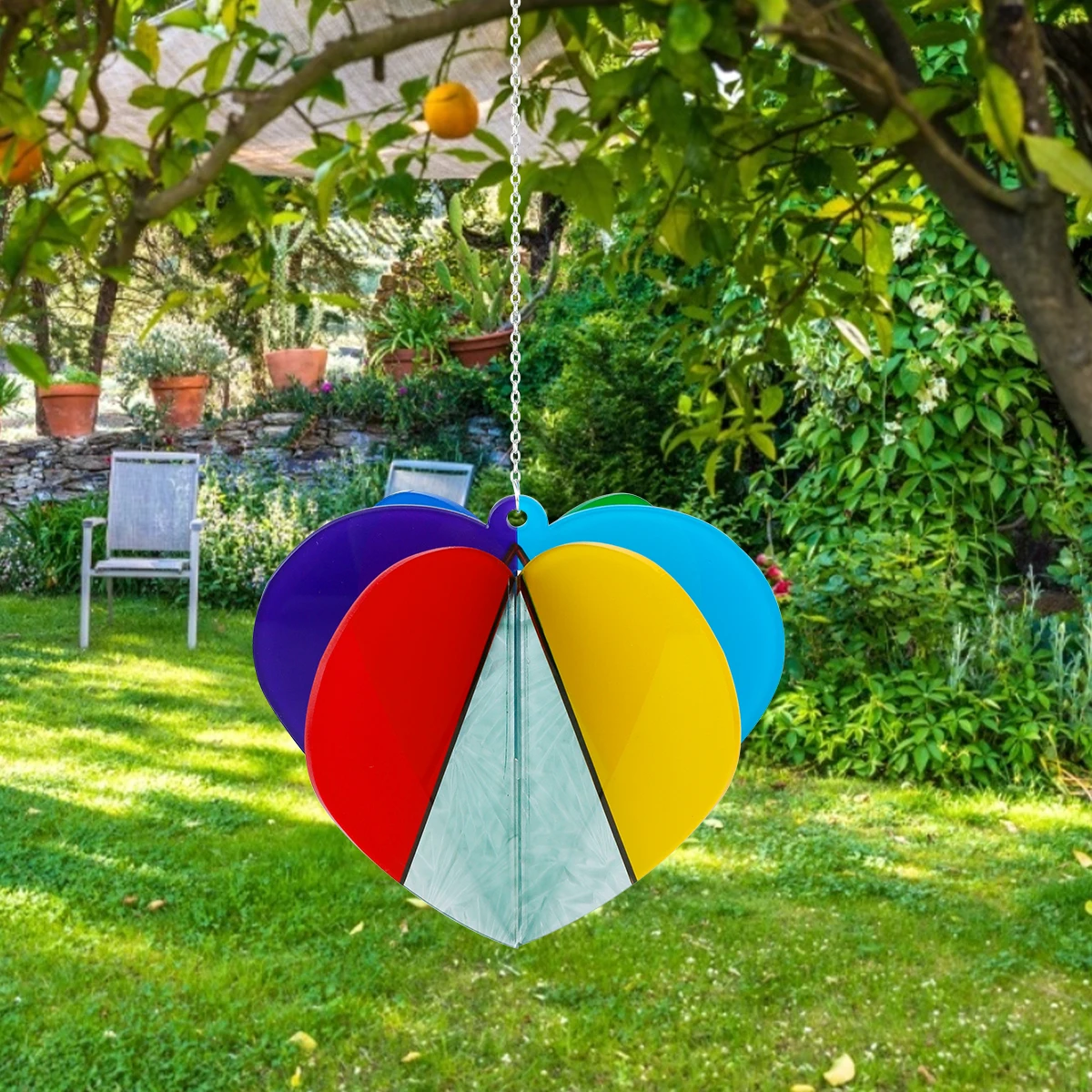 

Multi-Sided Heart Colorful Decoration Heart-Shaped Hanging Ornament Sun Catcher Pendant Wedding Rainbow Maker Hanging Home Decor