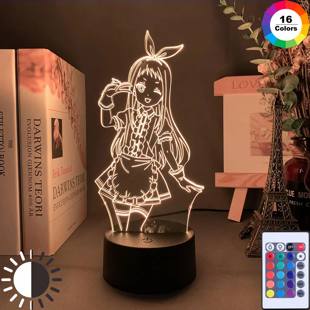 Акриловая фигурка аниме ночник для детей декор спальни девочек светильник манги