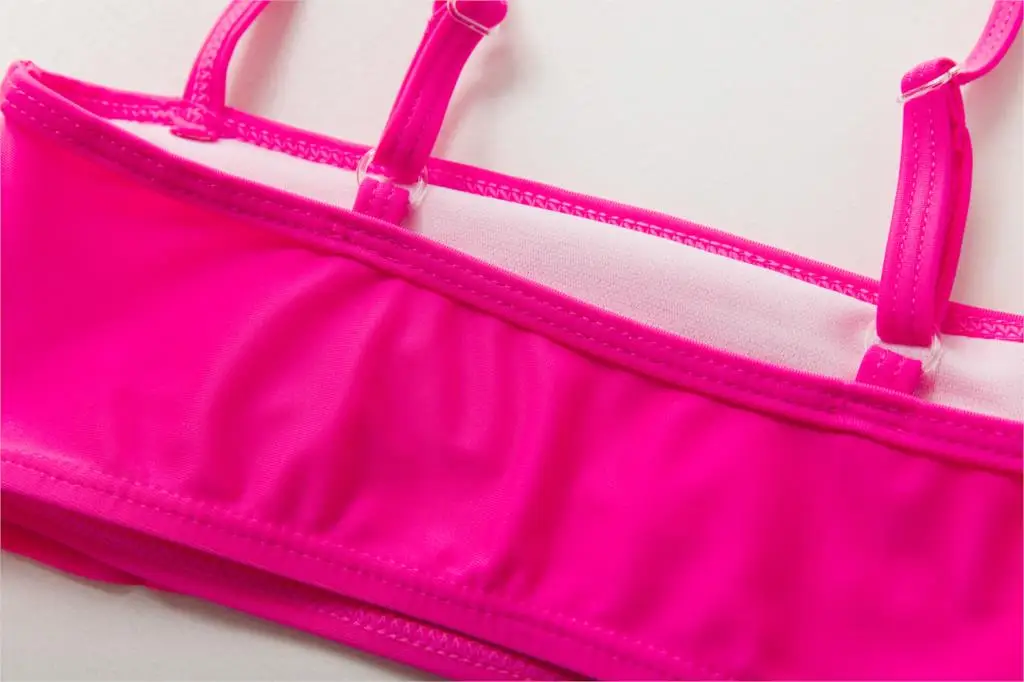 Купальник бандо с оборками для девочек 5 14 лет комплект танкини из 2 предметов