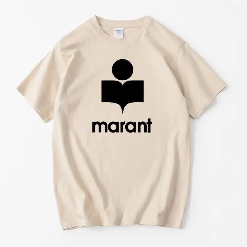 

Summer Marant T-Shirt Men Women Oversized Cotton Harajuku T Shirt O-neck Male Causal Tshirts Fashion Brand Loose Tops
