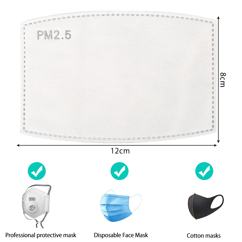 100 шт PM2.5 фильтр анти туман рот маска для лица грипп pm 25 Пылезащитная