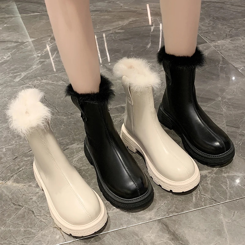 

Shoes Women's Rubber Boots Winter Footwear Boots-Women Luxury Designer Round Toe Rain 2021 Ladies Mid Calf Rock Low Fashion