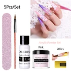 Николь дневник 5 шт.компл. погружная пудра с акриловой жидкостью для наращивания ногтей резной цветок акриловая пудра сделай сам украшение для дизайна ногтей