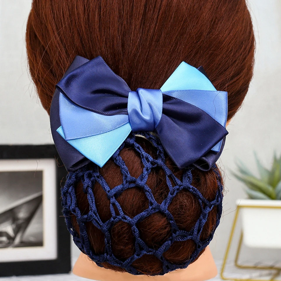 Хит продаж Женский офисный Профессиональный головной убор сетчатый карман бант