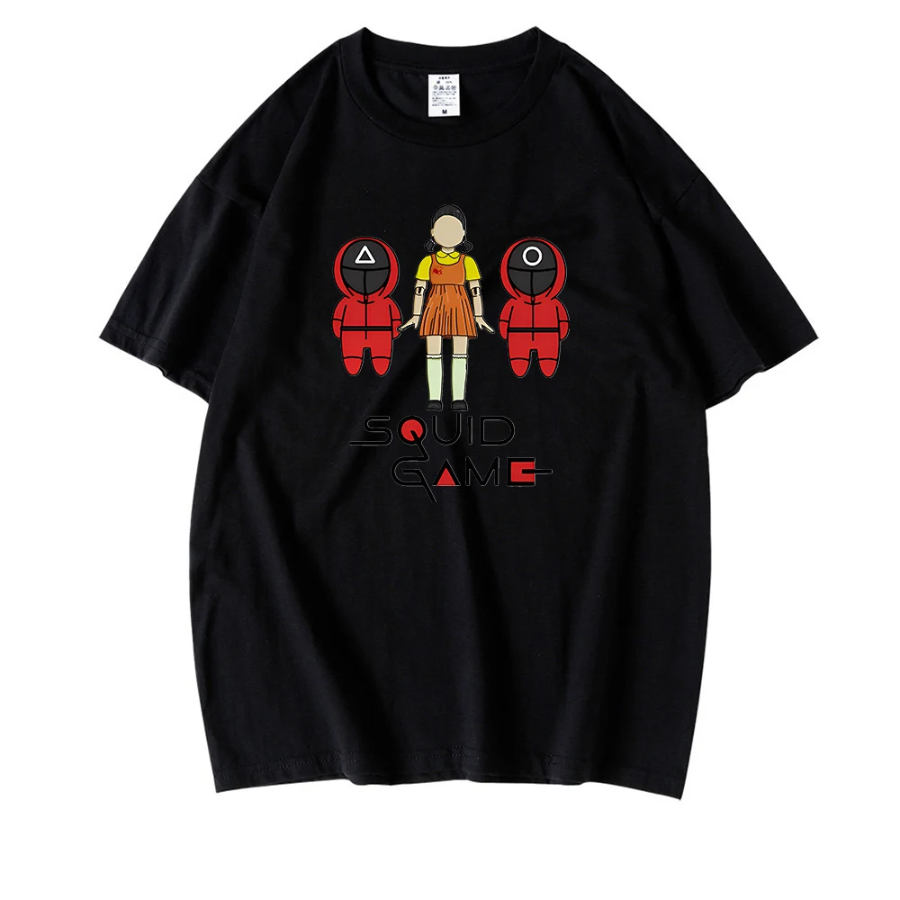 

Korean TV Squid Game T Shirt Men Kawaii Cartoon Summer Tops 456 Graphic Tees Unisex Harajuku Fashion Korean Style T-shirt Male