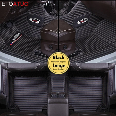 Black beige ETOATUO пользовательские автомобильные коврики для mazda CX-5 CX-7 CX-9 cx3 6 gh 6 gg 323 626 demio коврики для автомобилей Автомобильные Чехлы подогрев сидений - Название цвета: Black beige