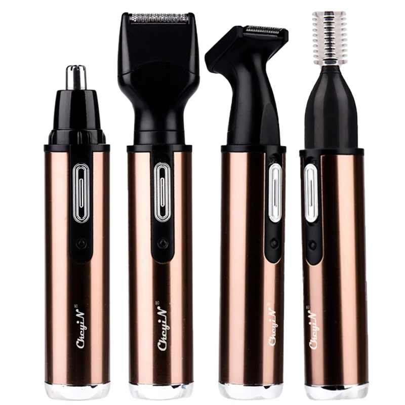 

4 в 1, мужской электрический триммер для волос в носу и ушах