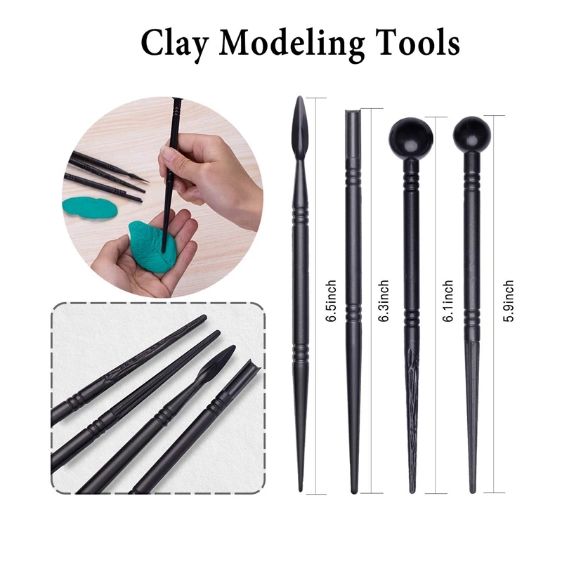 Инструменты из полимерной глины 24 шт. инструменты для лепки 5 деревянные