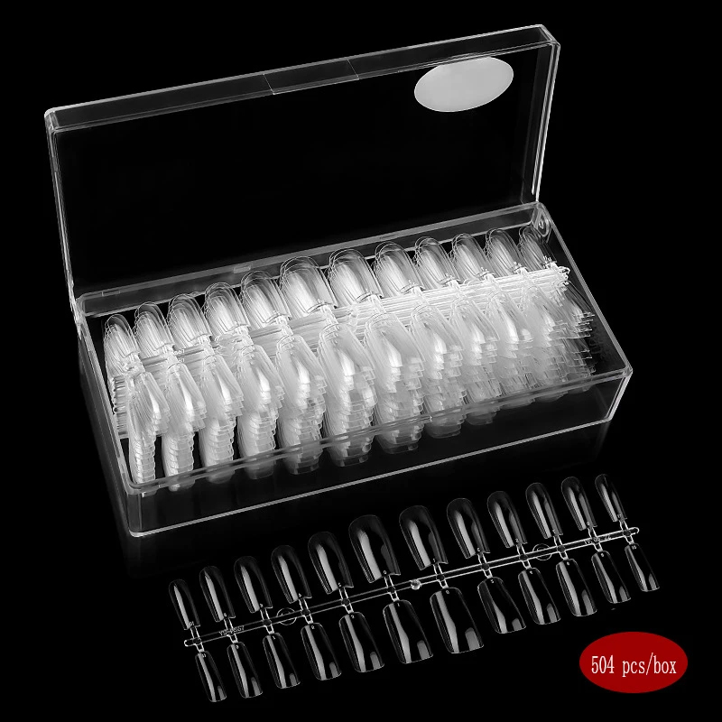 504 шт 12 различных размеров французский половинный чехол накладные акриловые