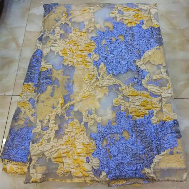 2018 Высокое качество африканская кружевная ткань органза жаккард французская