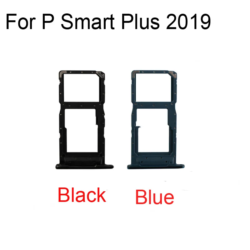 100% синий лоток для SIM-карты Huawei P Smart Plus 2019 SD-карты держатель выдвижной ящик