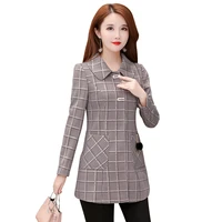 2020 stylish clothes women autumn windbreaker plaid coats high quality youth clothing for women short coat quality fabric 1427