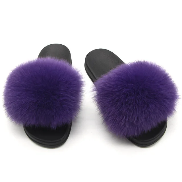 Slippers 8 Женский модный комбинезон с тыквой меховая сумка зимняя Дамская новая простая плюшевая Сумочка милый меховой набор тапочек пушистый мех горки Сумка Набор хит - Цвет: Slippers 8