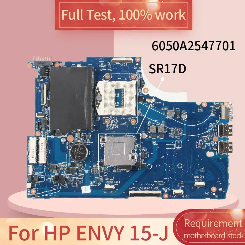 

720565-601 для HP ENVY 15-J 6050A2547701 720565-501 SR17D HM87 DDR3, материнская плата, полный тест 100% работы