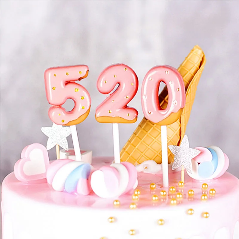 

Imitation Children's Chocolate Number Birthday Candles CakeTopper Insert Creative Birthday Party Dessert Table Candle Ornaments