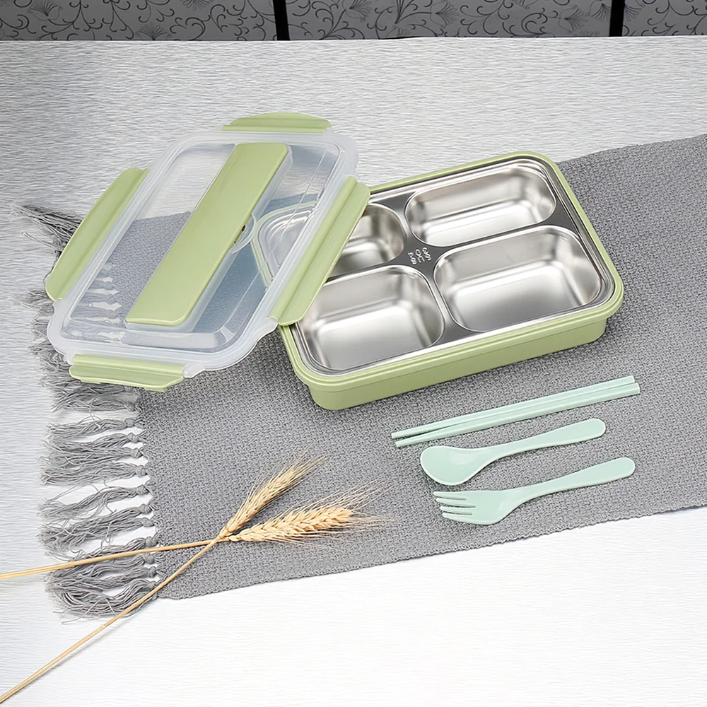 Ланч-бокс из нержавеющей стали с 3/4 ячейками герметичный контейнер для