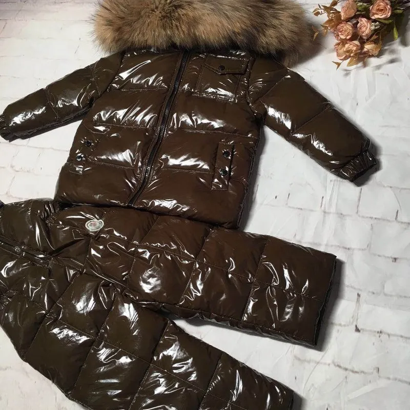 Зимнее пальто детский костюм куртка+ штаны