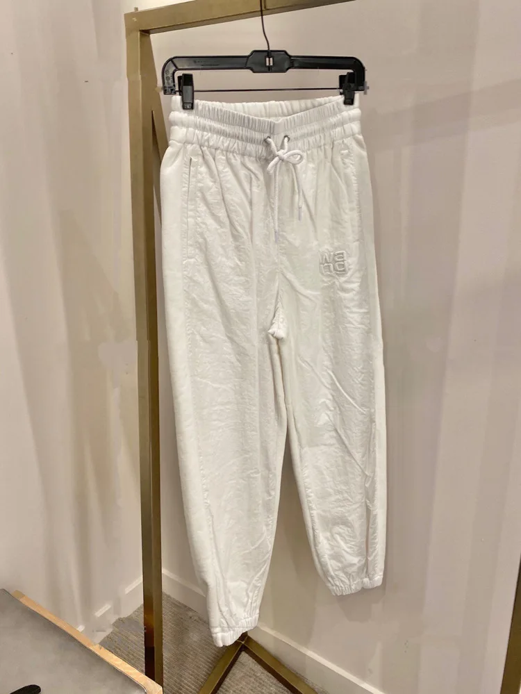 Spring 2021 New Drawstring Elastic Waist Stitching Casual Hoodie Pants Women Sports Sweatpants Female Jogger Long Trousers Tide