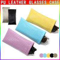 pu leather glasses case fashion sunglasses bag pouch eyewear accessories portable storage case candy color glasses bag