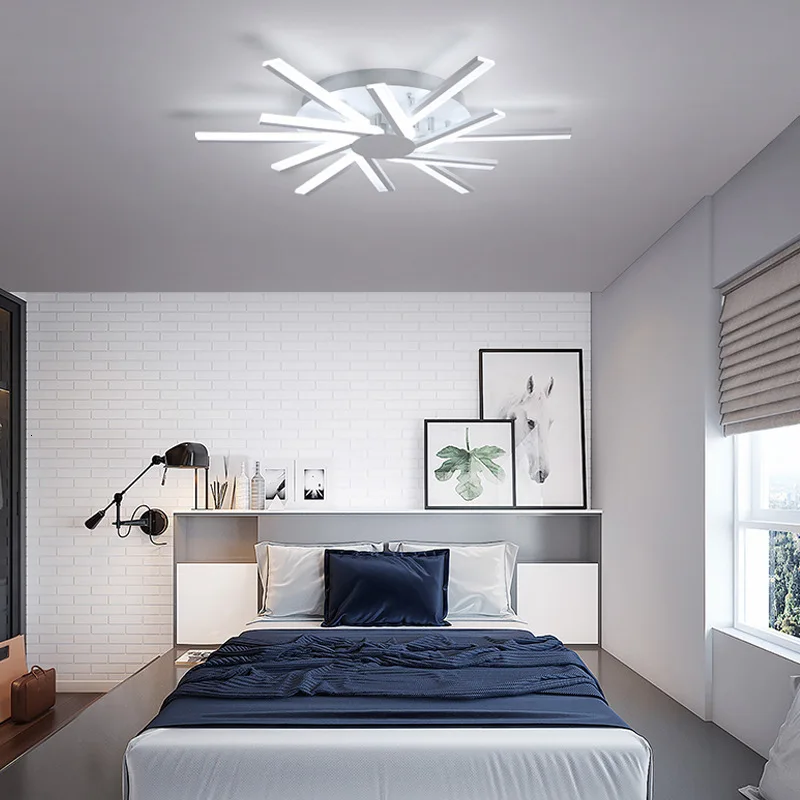 Nordic Simple Diamond Metal Led Ceiling Lights Acrylic Living Room Dimmable Lamp Bedroom Light Fixtures | Освещение