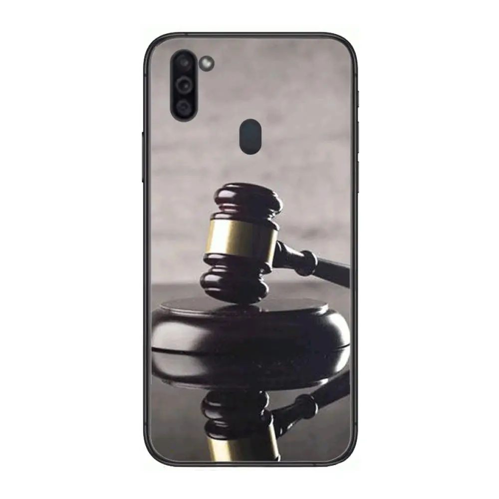 

Law Student Lawyer Judge Mobile Phone Case Hull For Samsung Galaxy M 10 20 21 31 30 60S 31S Black Shell Art Cell Cover TPU