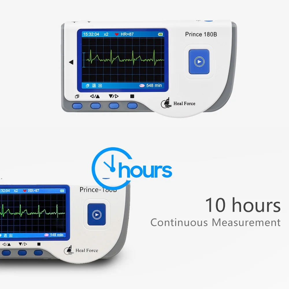 PC-180B1 Portable ECG Monitor Handheld LCD Heart Rate Tracker EKG Monitoring Device with Data Storage Transmission Usb Cable | Красота и