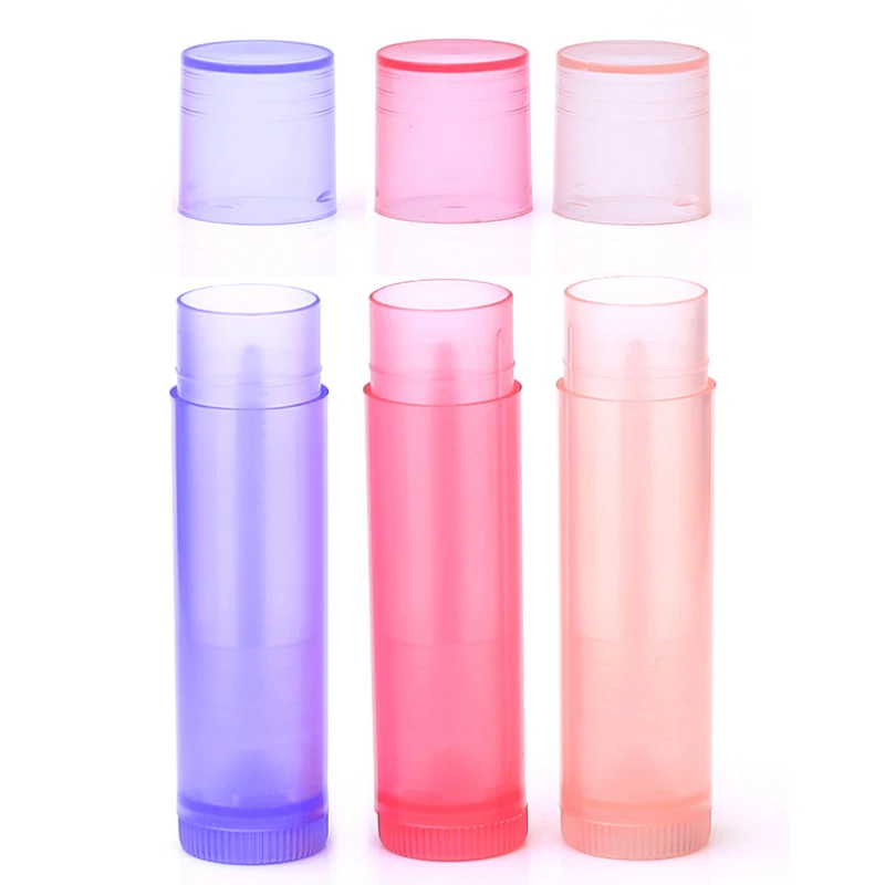 

4Pcs 5g Lipstick Tube Lip Balm Containers Empty Cosmetic Containers Glue Stick Clear Travel Bottle