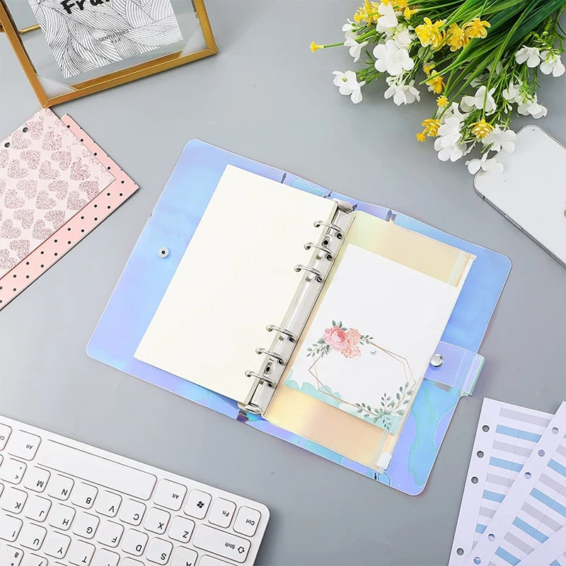 

A6 PVC Notebook Binder Sleeve,Budget Money Envelope,Expense Budget Sheet for Daughters,Girlfriends,Mothers and Relatives