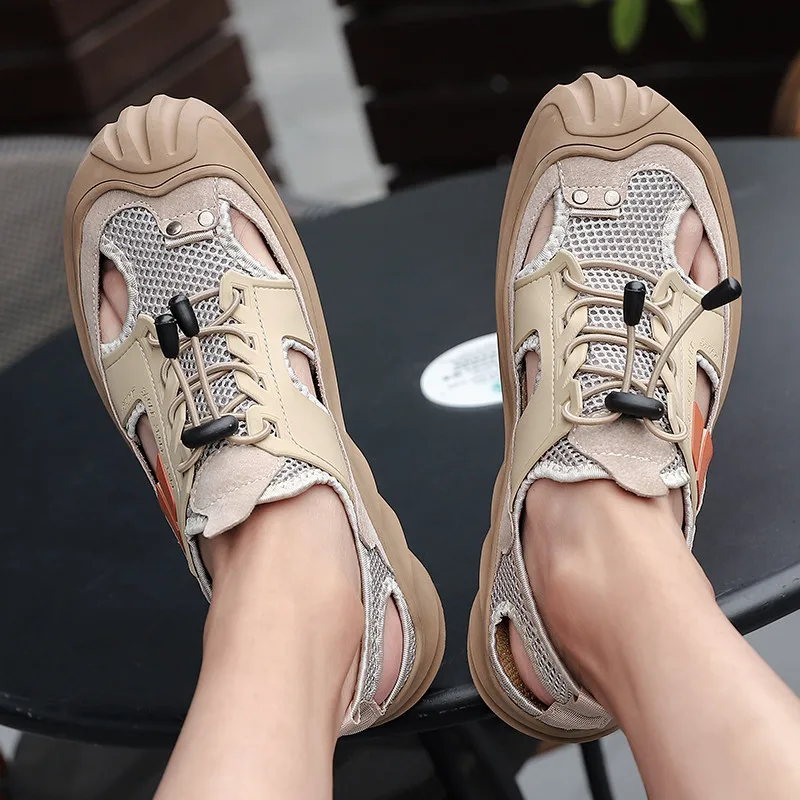 Сандалии мужские Нескользящие Уличная обувь для ходьбы пляжные удобные мягкие