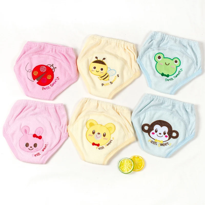 

Baby practice pants animal embroidery baby learning pants children's underwear training pants Potty Training Pants Baby Learning