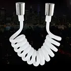 Медная крышка, телескопический пружинный шланг для биде из пены для душа, 1,5 м, пружина из ПВХ, гибкий Выдвижной шланг для душа, насадка для душа, биде для туалета