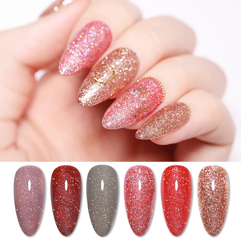 LILYCUTE 7 мл Блестящий Гель лак для ногтей 70 Цвет UV Led био Гели Soak Off Лаки!