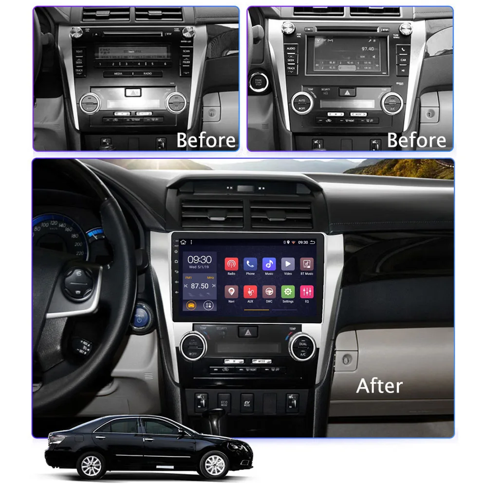 Автомагнитола для Toyota Camry 8 50 55 2011 2012 2013 2014 центральный мультимедийный DVD-плеер Android